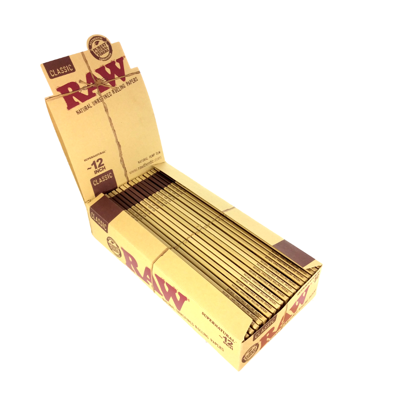 Raw 12 Inch Papers. 20 Leaves Per Pack. 20-Piece Box