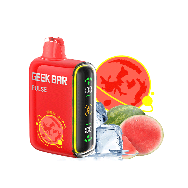 Geek Bar Pulse Disposable 15000 Puffs WATERMELON ICE 5- Pack Box