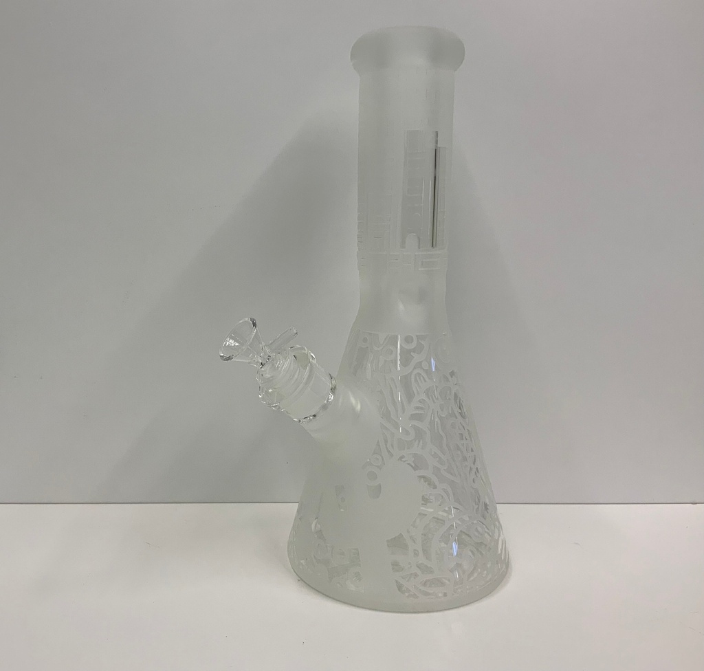 ETCHED 12” HEAVY BEAKER BONG