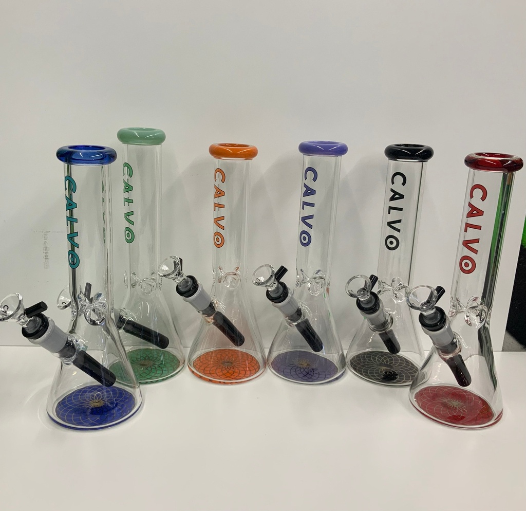 CALVO BEAKER BONG 10” ASSORTED COLORS