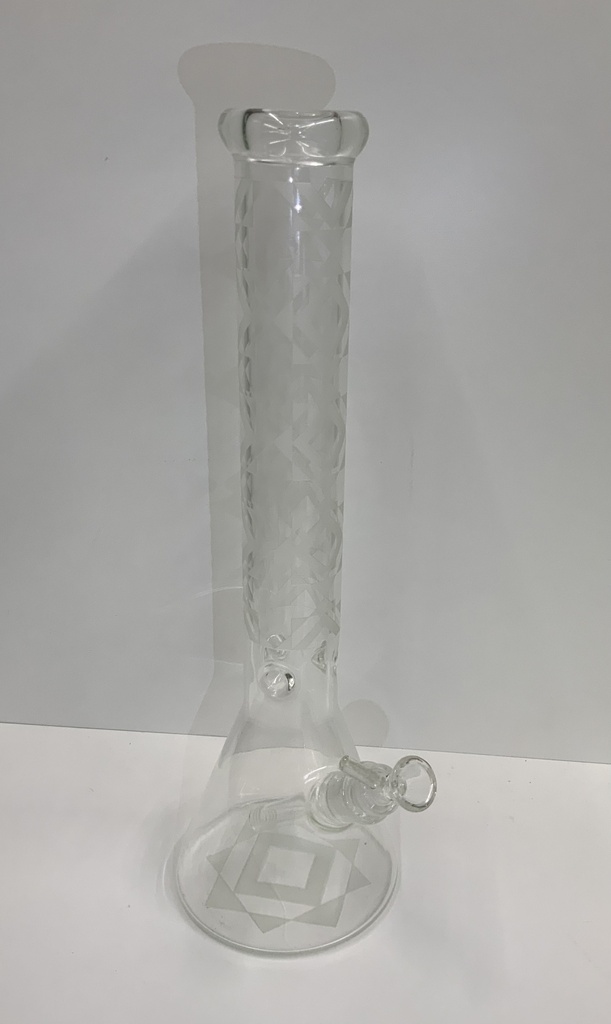 HILLSIDE GLASS 16" ETCHED BEAKER BONG