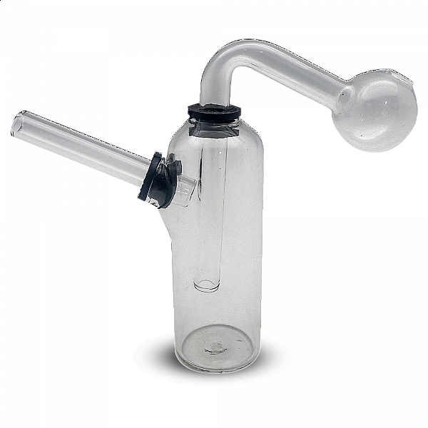 3  Mini Cylinder Oil Barrel Bubbler OBB08 Clear