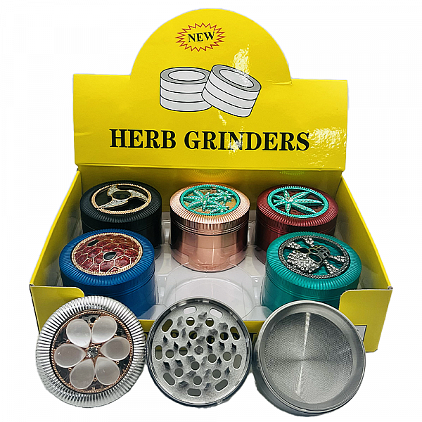 4-Part Stainless Steel 63mm Herb Grinders GR3