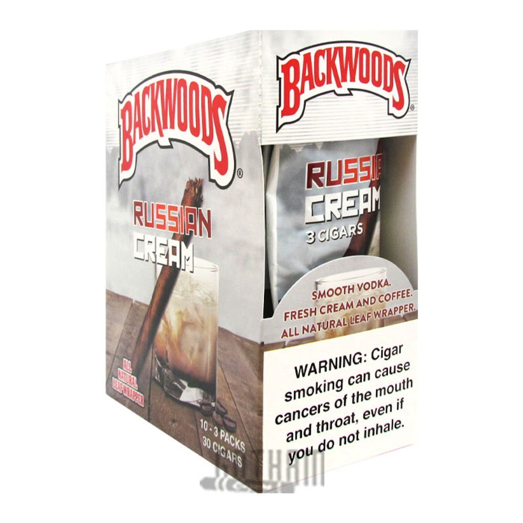 BACKWOODS RUSSIAN CREAM NATURAL CIGARS 8 PACKS OF 5