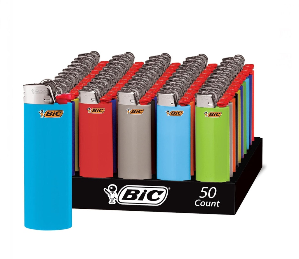 Bic Mini Lighters Tray 50+3 Free