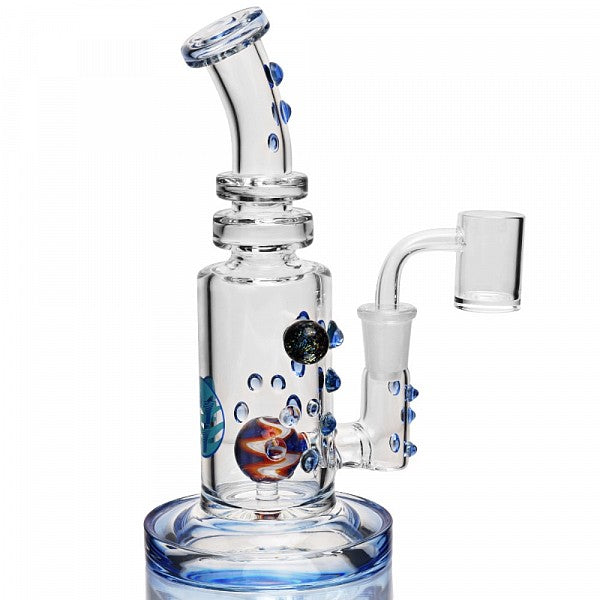 8 Dichroic Beads Glass Dab Rig SF60 Blue