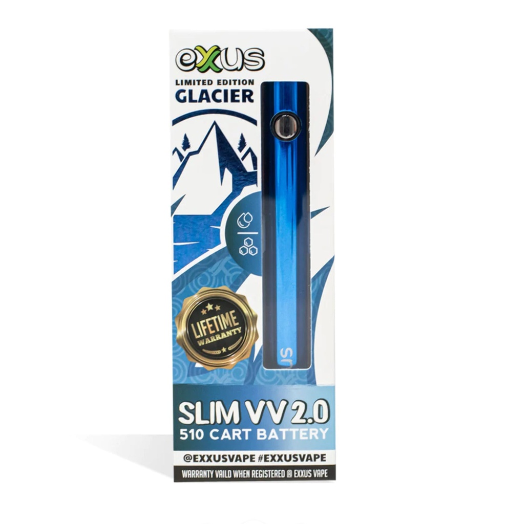 Exus Slim VV 2.0 Glacier .510 Cartridge Battery. Single Piece.