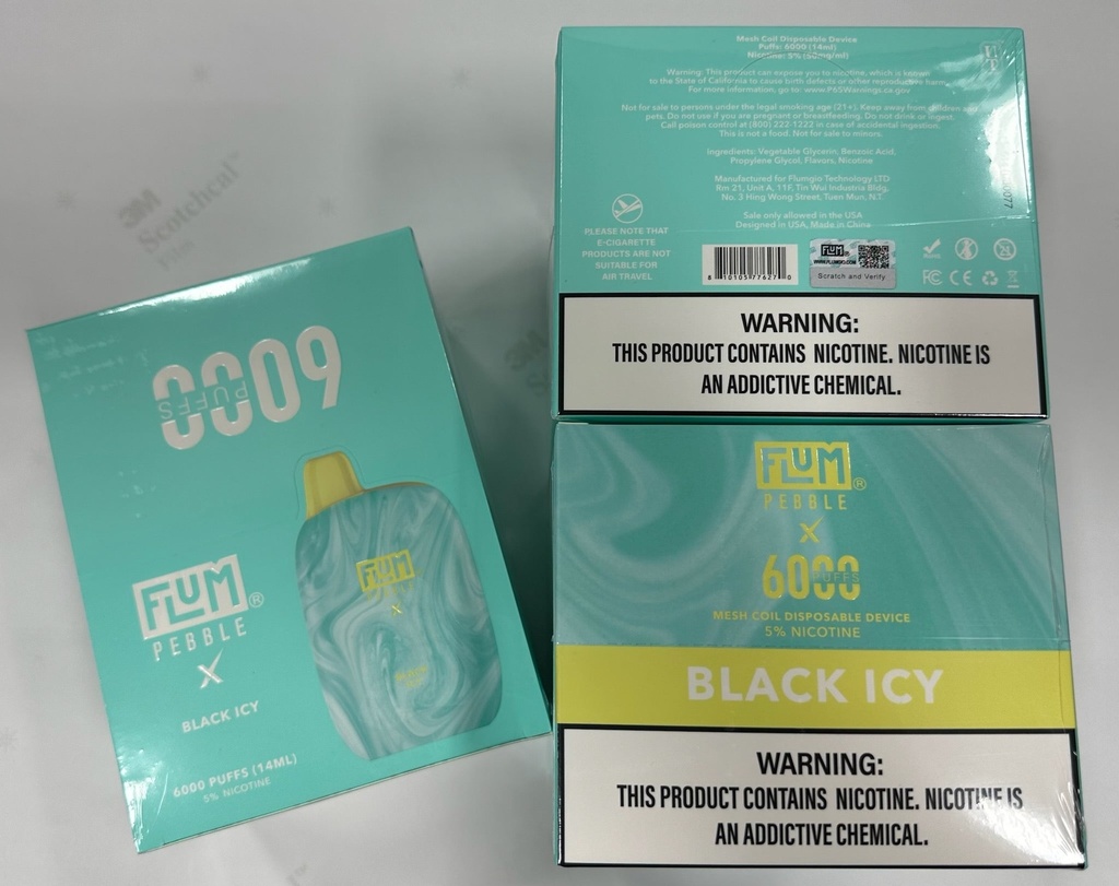 Flum Pebble Black Icy 10-Piece Box