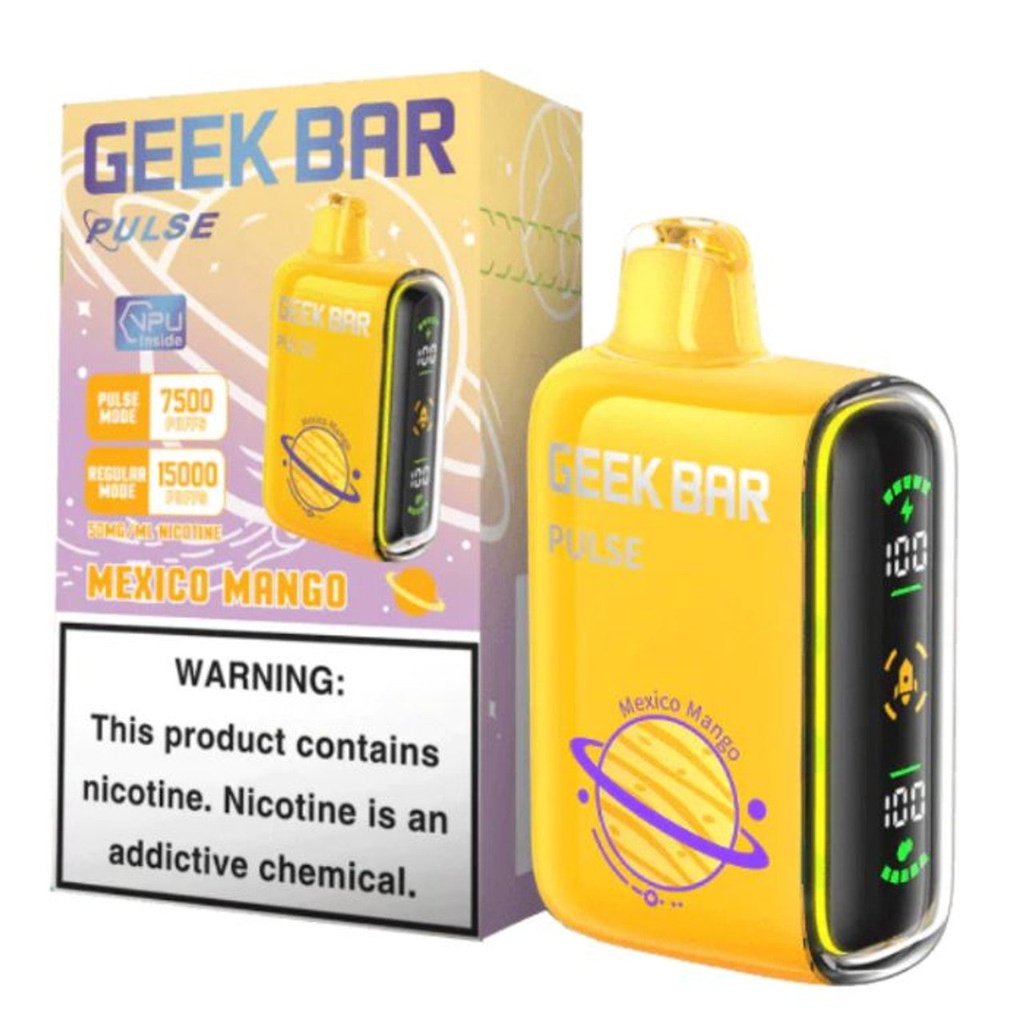 Geek Bar Pulse Disposable 15000 Puffs MEXICAN MANGO 5- Pack Box