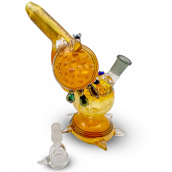 8 Honey Drip Glass WP43 Yellow