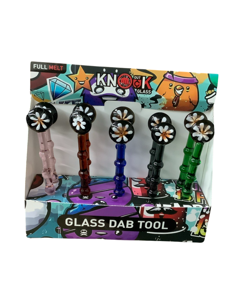 KNOCKOUT GLASS DAB TOOLS FULL MELT STYLE 1 10PCS