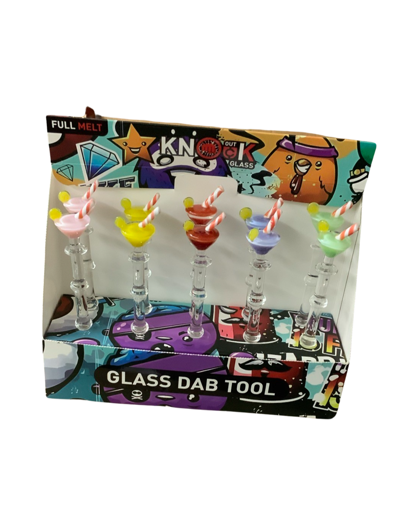 KNOCKOUT GLASS DAB TOOLS FULL MELT STYLE 5 10PCS