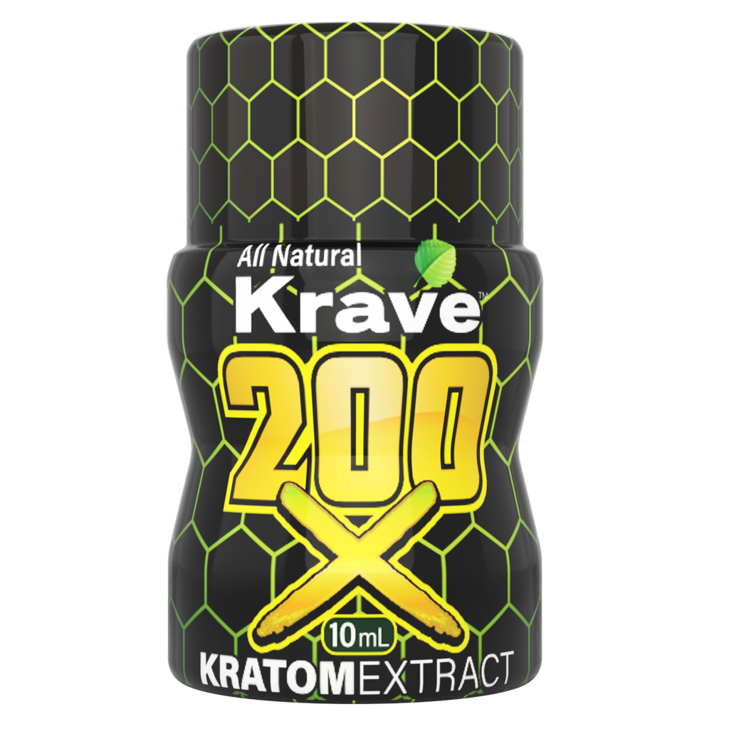 Krave 200X Kratom Extract Liquid Shot. 24-Piece Box.