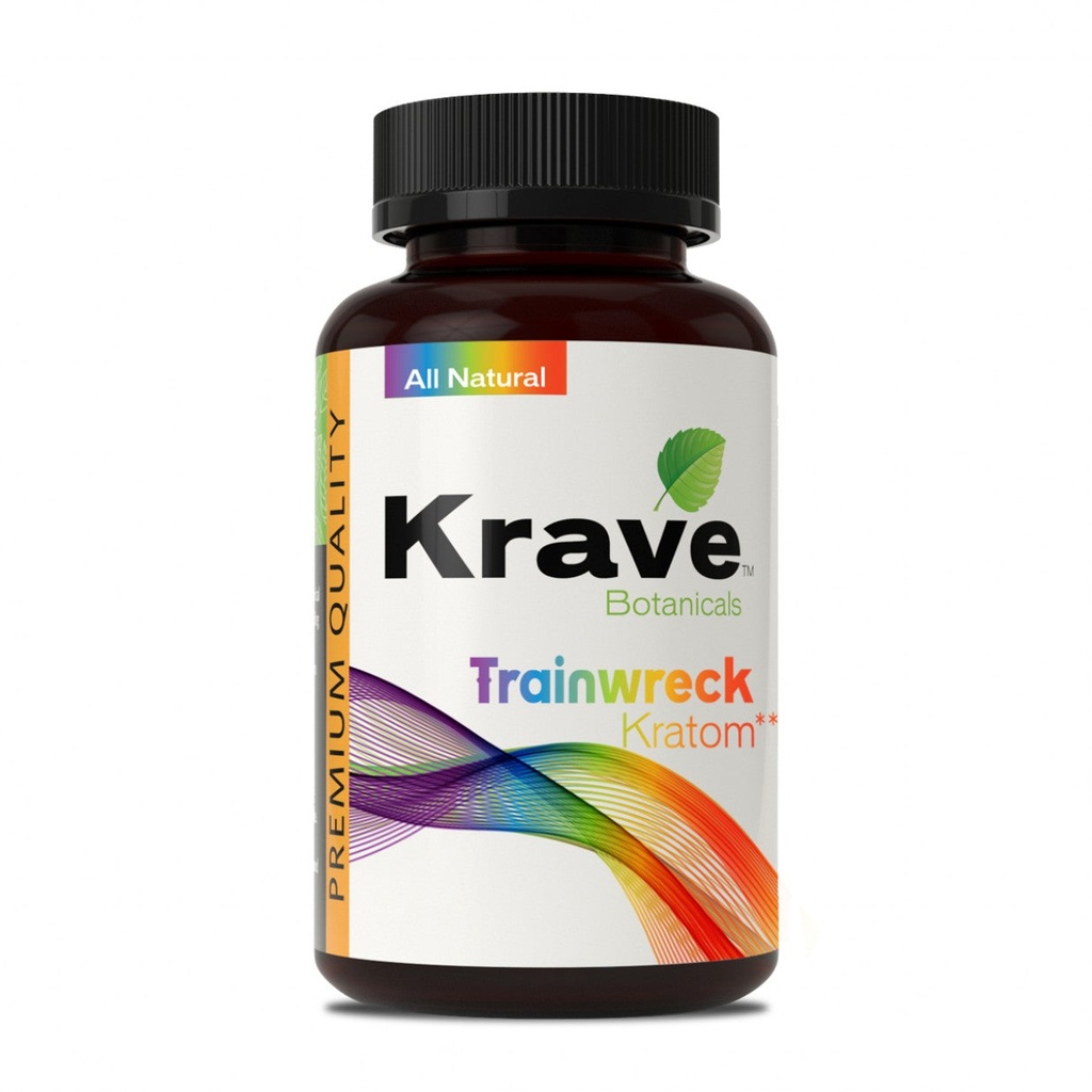 Krave Trainwreck Kratom Capsules. 150 Caps