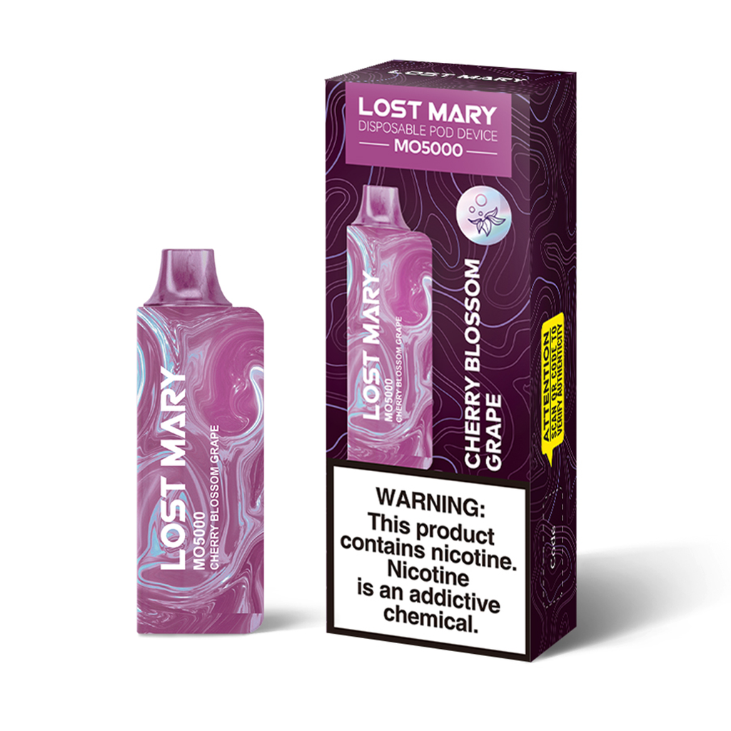 Lost Mary MO5000 Cherry Blossom Grape 5-Pack Box