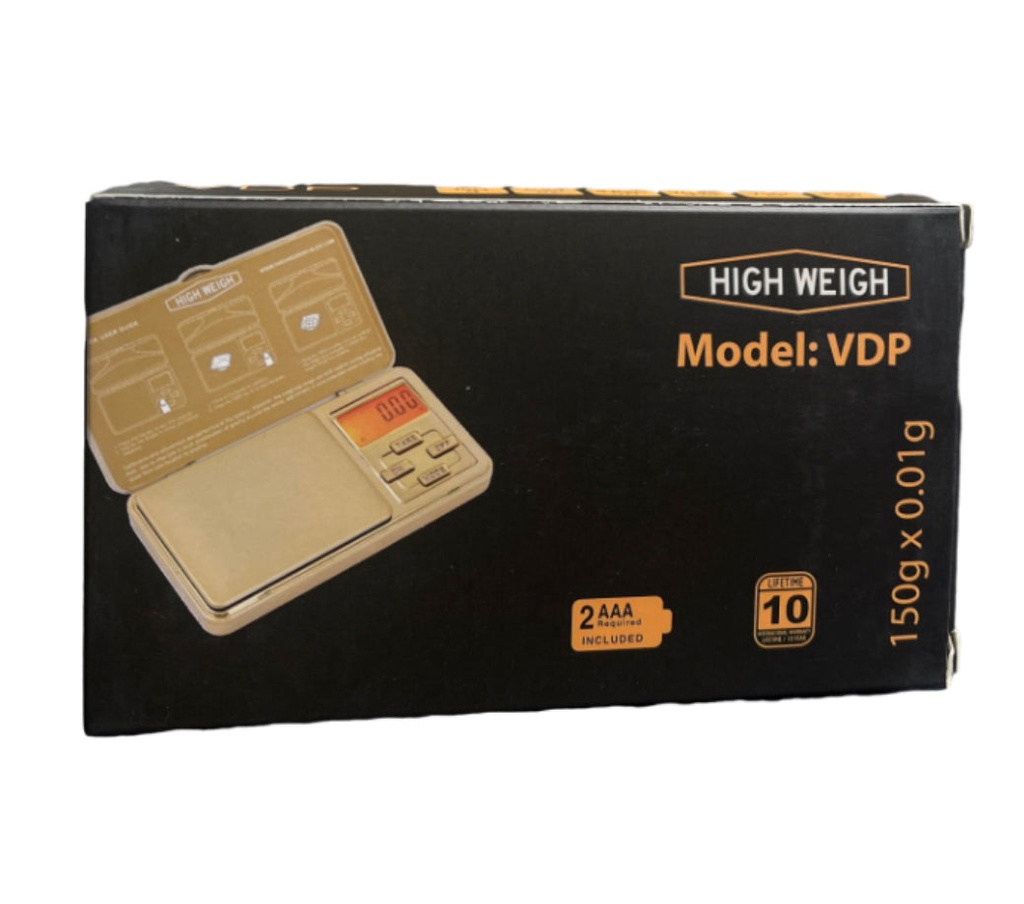 High Weigh VDP-150 Pocket Scale 150g X 0.01g Gold