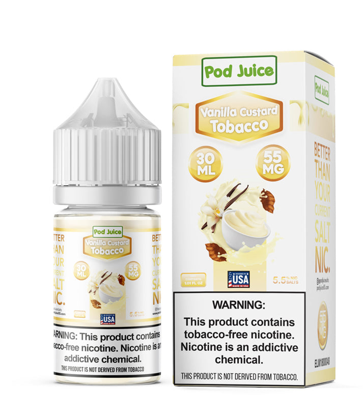 POD JUICE SALT VANILLA CUSTARD TOBACCO 30ML 55MG