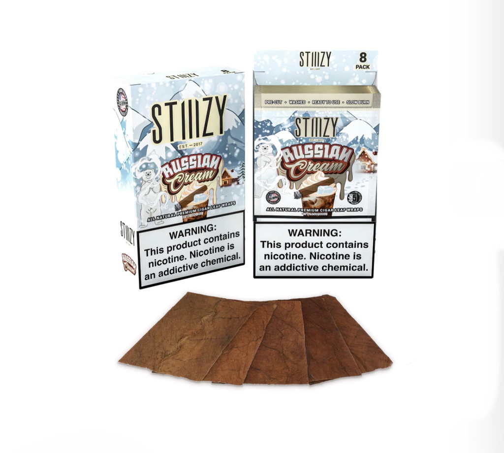 STIIIZY ALL NATURAL PREMIUM CIGAR LEAF WRAPS -RUSSIAN CREAM