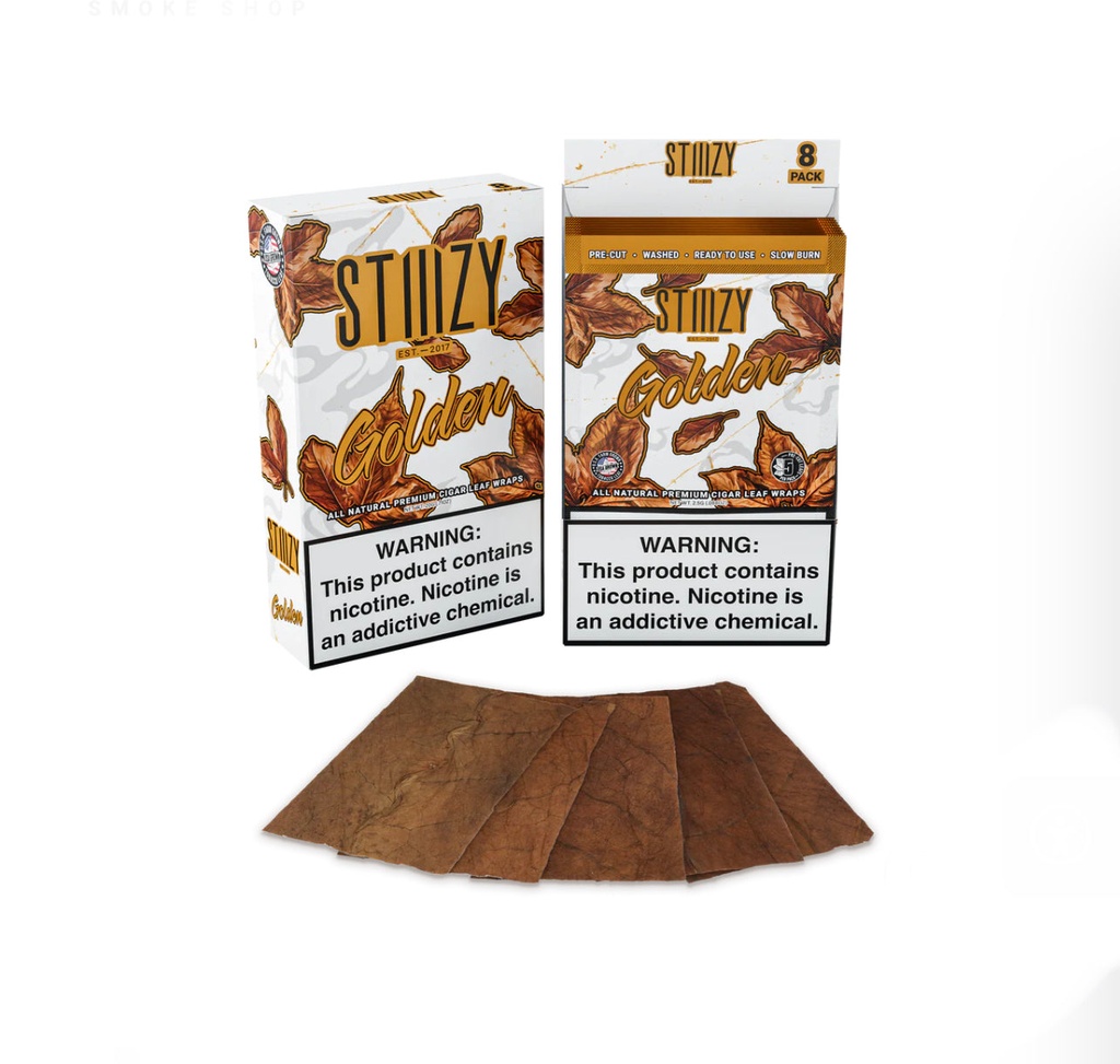 STIIIZY ALL NATURAL PREMIUM CIGAR LEAF WRAPS - GOLDEN