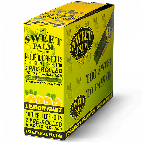 Sweet palm all natural palm leaf tubes Two Pack Lemon mint