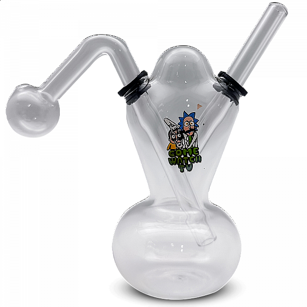 Thick 7" Dome Head Oil Barrel Bubbler Rubber Slides OBB02 Clear