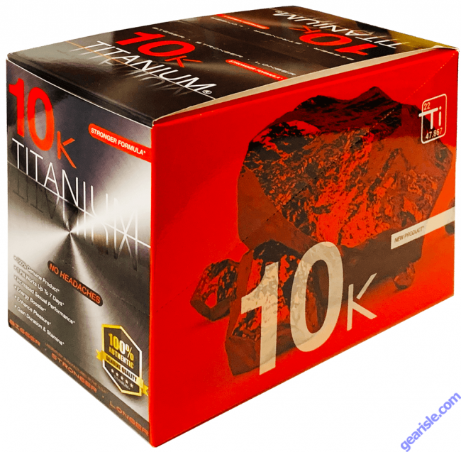 Titanium 10k Stronger Formula Male Enhancement Red Pill 24-Pack Box