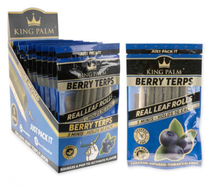 KING PALM BERRY TERPS 2 MINIS - HOLDS 1G EACH 20 POUCHES PER DISPLAY BOX