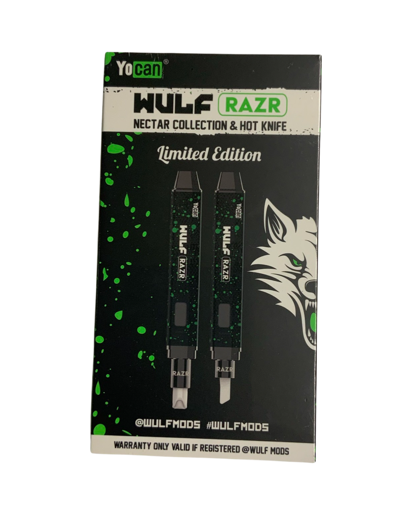 WULF MODS YOCAN RAZER NECTOR COLLECTION & HOT KNIFE. Black-Green Spatter