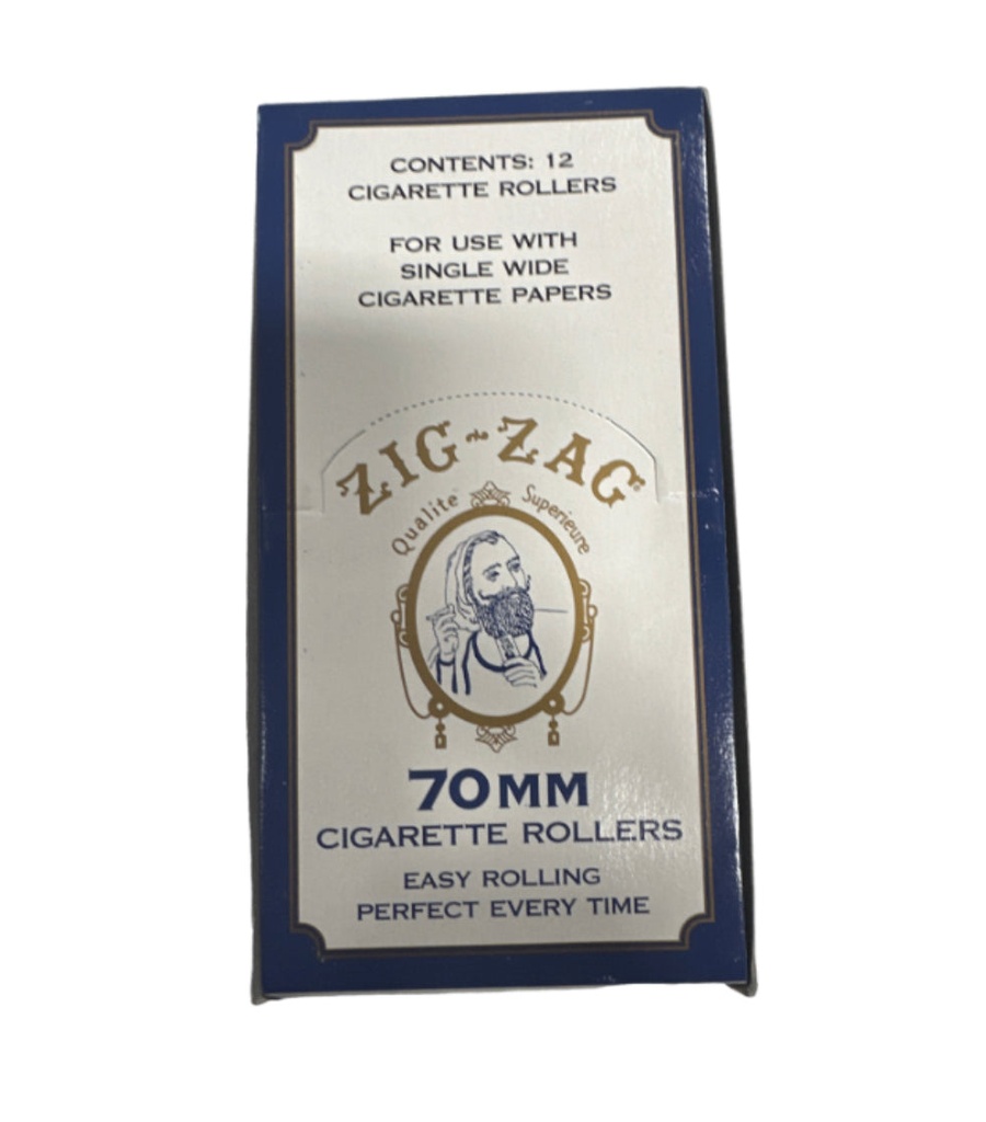 ZIG-ZAG 70MM CIGARETTE ROLLERS EASY ROLLING PERFECT EVERY TIME for use with SINGLE WIDE CIGARETTE PAPERS