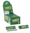 VIBES ORGANIC HEMP FINE ROLLING PAPERS SIZE 1 1/4 50 BOOKLETS PER BOX 50 PAPERS PER BOOKLET