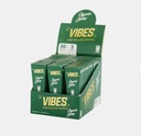 Vibes Organic Hemp rolling papers Cones King Size - 30 Packs Per Box, 3 Cones Per Pack